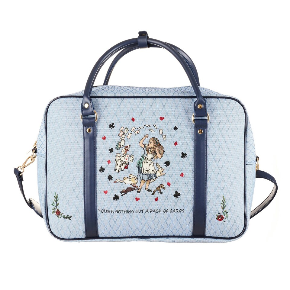 image 1 of Signare Cabin Bag - Alice In Wonderland Tea Party Blue