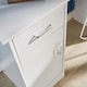 image 4 of Computer Desk 1 Drawer 1 Door Compact Workstation Home Office Table | White