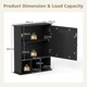 image 2 of COSTWAY Bathroom Wall Storage Cabinet Medicine Organizer Black Black