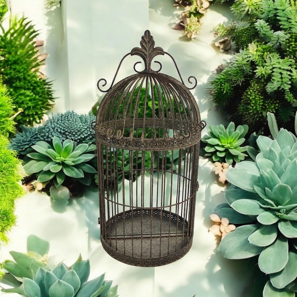 image 1 of Garden Mirror Cage - Metal - L17 x W32 x H63 cm