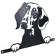 image 2 of Black Metal Peeking Dachshund Silhouette with Fixing Plate Garden Ornament Gift