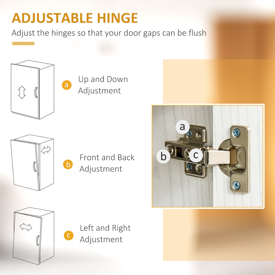 image 1 of HOMCOM Kitchen Storage Unit, Modern Microwave Stand Trolley Cart, Sideboard with Cabinet,  Locking Wheels, Shelf for Living Room, Dining Room, White