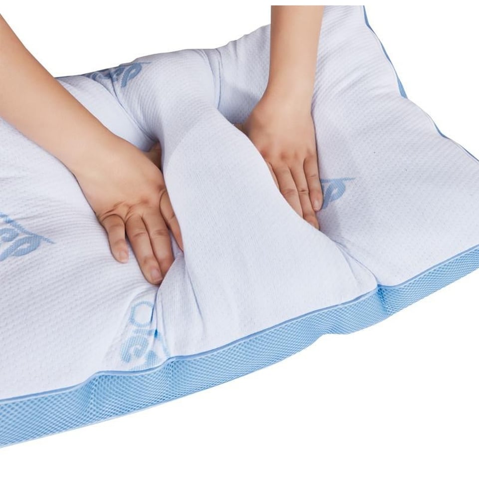 image 1 of Ezysleep Medium Support Air Flow Memory Foam Pillow Premium Supersoft and Thick | White