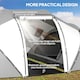image 6 of Outsunny 4-6 Persons Camping Tent Dome Family Travel Group Hiking Room Fishing Grey | Charcoal Grey and White