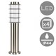 image 4 of ValueLights 4 x Wharf Modern Silver Stainless Steel Outdoor Wired IP44 Garden Post Lights Chrome