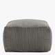 image 5 of icon Theo Beanbag Footstool Corduroy Charcoal Grey | Grey