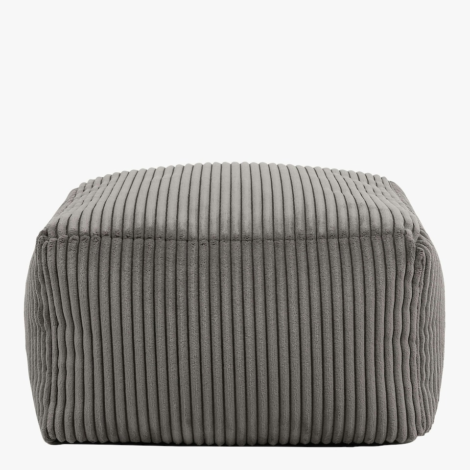 image 1 of icon Theo Beanbag Footstool Corduroy Charcoal Grey | Grey