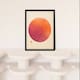 image 2 of Orange Sun Abstract Minimalism Amber Home Decor Black Framed Wall Art Print A4