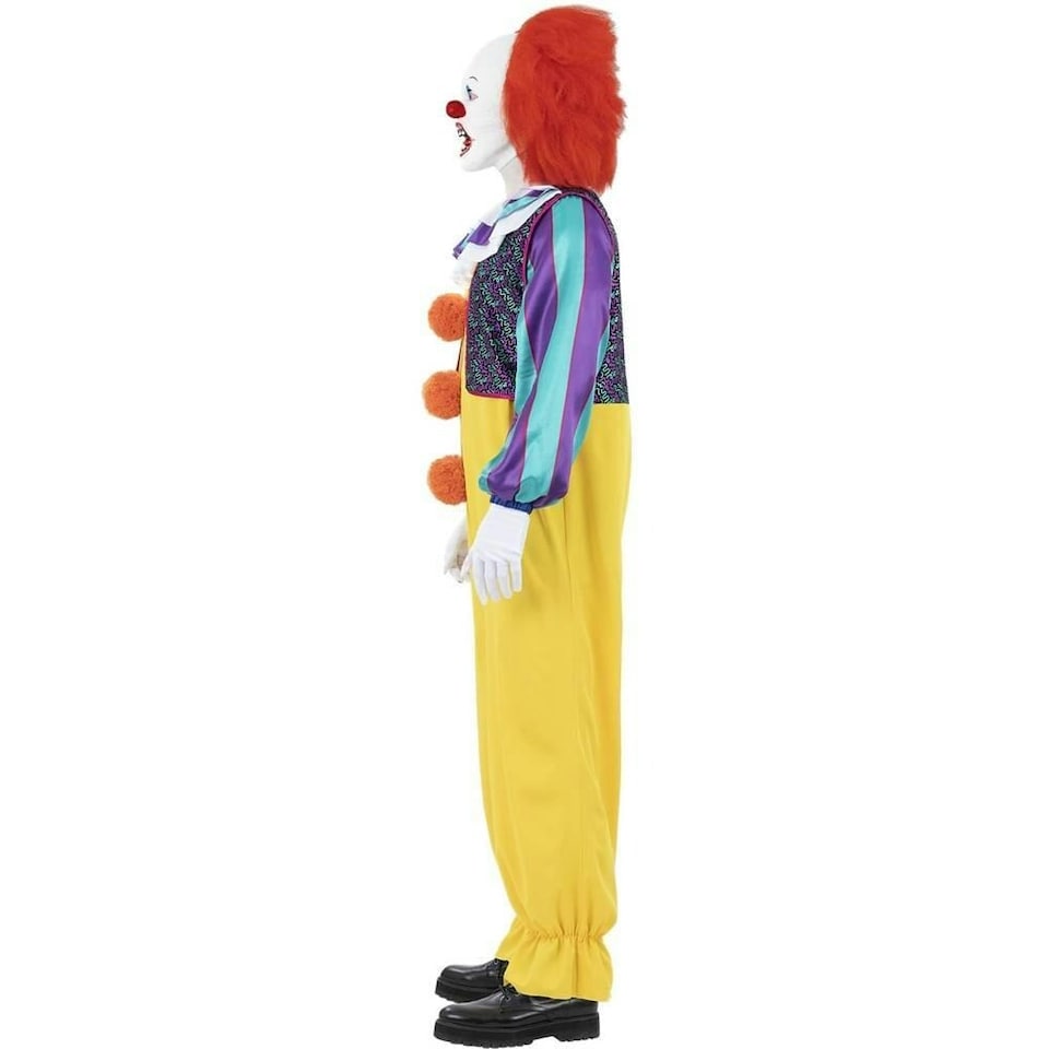 image 1 of It (1990) Mens Pennywise Costume Dress Set - Yellow - L | Multi | L