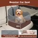 image 4 of Skylos Dog Booster Car Seat Grey Portable Pet Puppy Travel Carrier Bed Basket | Grey | Grey | One Size