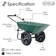 image 8 of Heavy Duty Two Wheeled 70L Garden Wheelbarrow Pneumatic Tyre