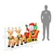 image 7 of HOMCOM 8ft Christmas Inflatable Santa Claus on Sleigh, LED Lighted Decoration
