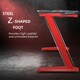 image 5 of HOMCOM Gaming Desk with Gamepad Holder Cup Holder Headphone Hook