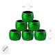 image 7 of Argon Tableware Metallic Napkin Rings - 4.5cm - Green - Pack of 6 | Green | Green