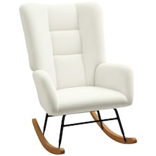 HOMCOM Rocking Chair, Modern Armchair with Backrest for Bedroom 