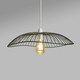 image 3 of ValueLights Wavy Umbrella Design Black Wire Ceiling Pendant Light Shade