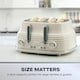 image 3 of Daewoo Sienna 1.7L Rapid-Boil Jug & 4-Slice Matching Kettle & Toaster Set Cream