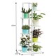 image 5 of Living and Home Wooden Multi-Tiered Potted Plant Stand - White