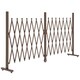 image 1 of Outsunny Aluminium Alloy Fence Foldable Garden Screen Panel, Dark Brown