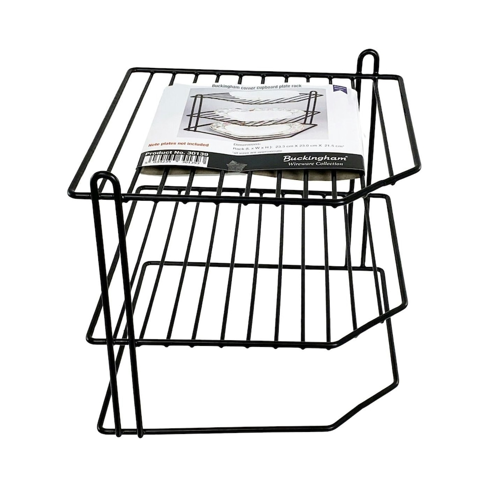 image 1 of Buckingham 3 Tier Kitchen Plate Organising Rack 23 cm , Black