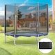 image 2 of HOMCOM 8' Trampoline Bounce Safety Fence Round Trampoline Enclosure Net 6 Poles