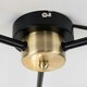 image 1 of ValueLights Connell Matte Black Semi-Flush Light and E27 GLS LED 4W Warm White 2700K Bulb
