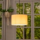 image 4 of ValueLights Reni Pair Natural Fabric Small Drum Ceiling Shades