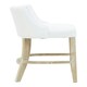 image 4 of Interiors by Premier White Bar Stool with Back, Velvet Seat Breakfast Bar Chair, Kitchen Stool with Footrest, Chair for Bar, Home
