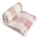 image 2 of Comfy Check Collection Recycled Cotton Throw in Blush Pink (90" x 100") Pink | Pink