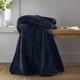 image 1 of Catherine Lansfield Raschel Velvet Touch Blanket Throw | Blue | Navy Blue