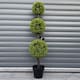 image 1 of Artificial 120cm Green Triple Ball Topiary Tree | Green | 4ft