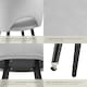 image 5 of Bar Stool Rachel with backrest and velvet look cover, 49 x 58 x 110 cm - Set of 2 Grey | Light Grey/Black