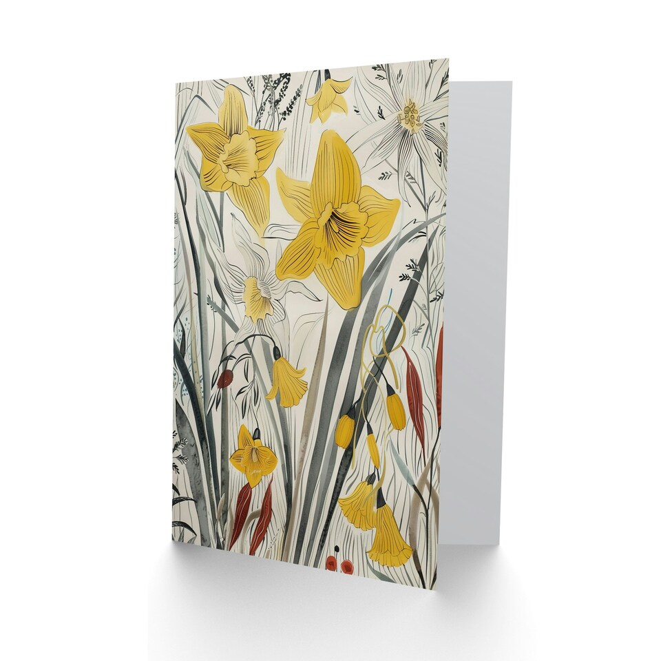 image 1 of Daffodils Floral Spring Wildflowers Woman Her Birthday Card