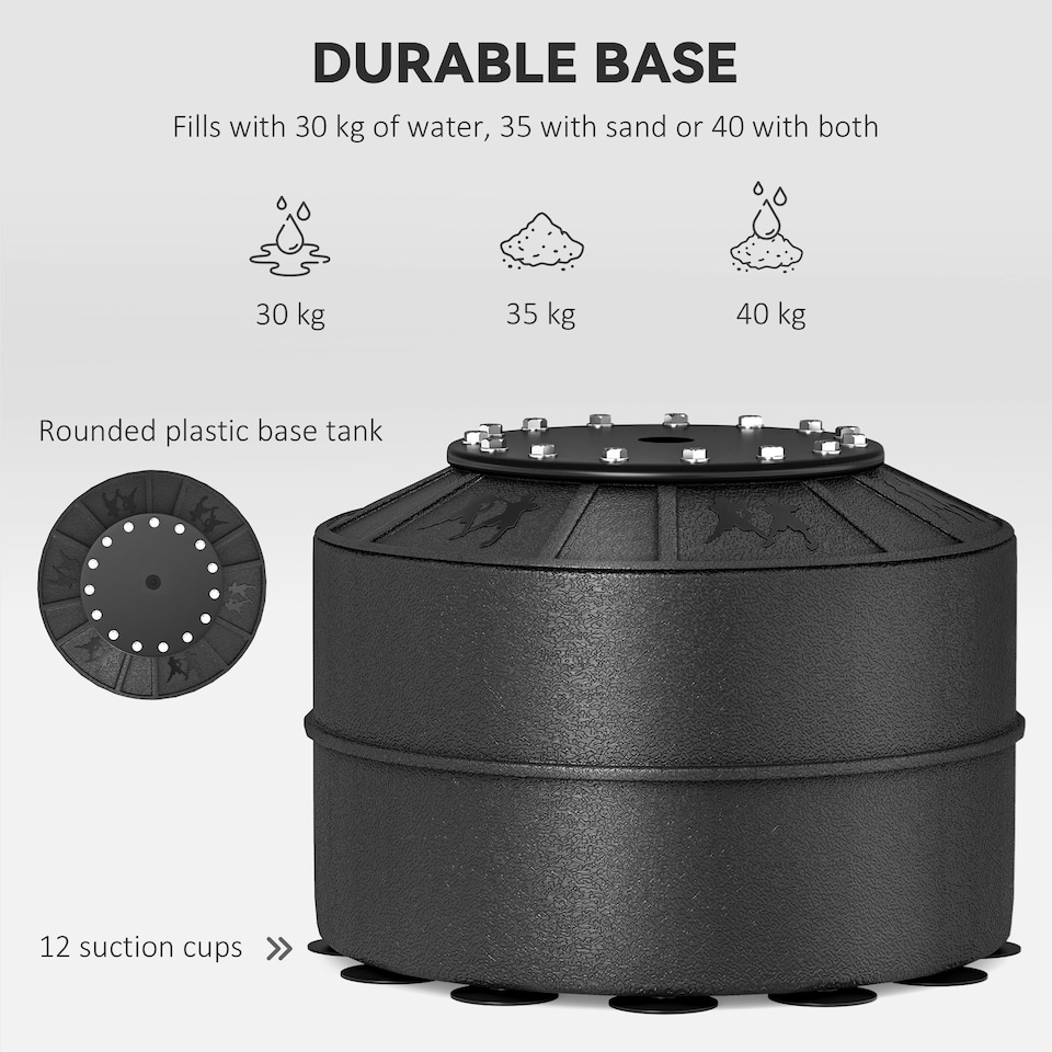 image 1 of HOMCOM Boxing Punch Bag Stand w/ Rotating Flexible Arm Speed Ball Waterable Base | Black