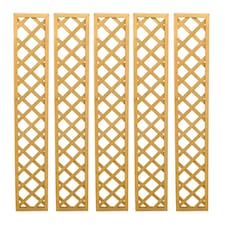 Wooden Framed Trellis Panels Fence Toppers (180cm x 30cm) - Pack of 5