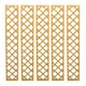 image 1 of Wooden Framed Trellis Panels Fence Toppers (180cm x 30cm) - Pack of 5
