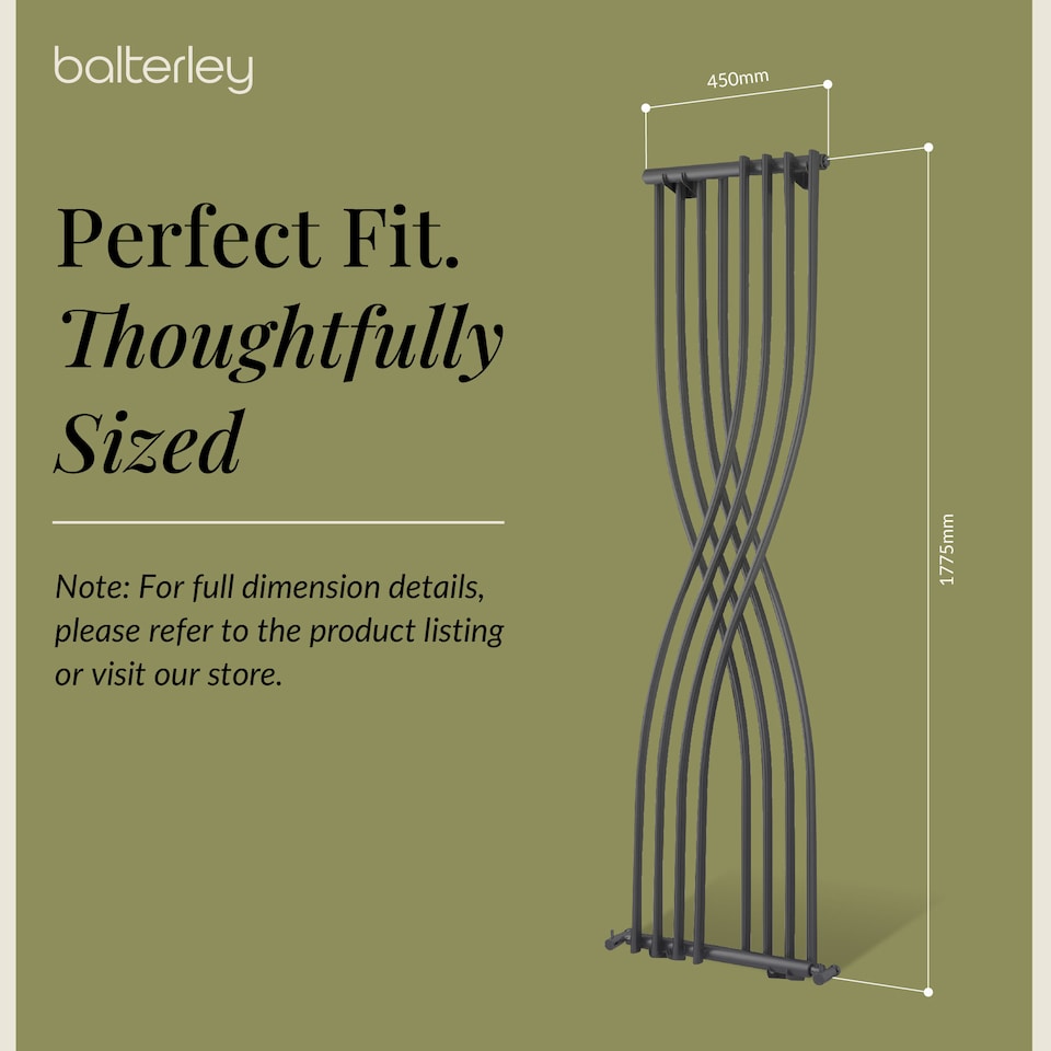 image 1 of Curved Designer Radiator 2020 BTU Anthracite 1775mm x 450mm | Grey | Anthracite | 1