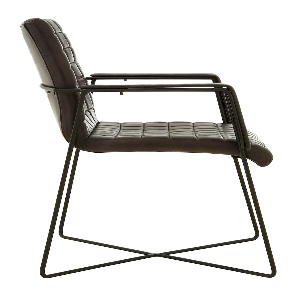 image 1 of Luxurious Black Leather Weave Chair, Velvet Upholstered Occassional Arm Chair, Striking Lounge Chair Black