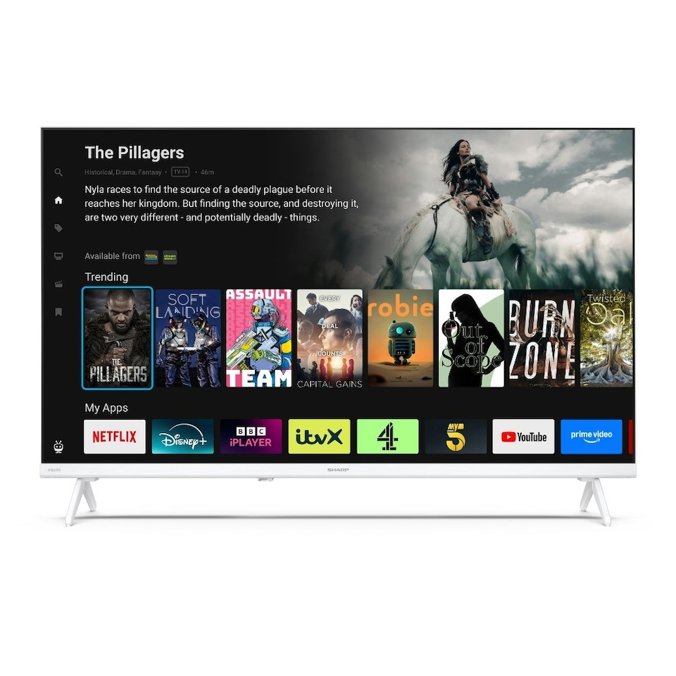 image 1 of SHARP 32HE2245KW 32 Inch HD TiVo Smart TV Frameless - White