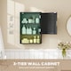 image 3 of HOMCOM Bathroom Cabinet, Wall Mounted Storage Cabinet with Adjustable Shelves and Soft-Close Door, Toilet Storage Cupboard for Bathroom, Living Room, 40 x 20 x 60 cm, Black | Black