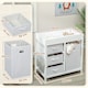 image 5 of AIYAPLAY Baby Changing Table with 4 Drawers, Nursery Diaper Baby Changing Unit for 0-12 Months (max. 11kg), with Mat, Infant Care Station for Bedroom Nursery | White