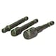 image 2 of 3pc Power Extension Bar Allen Hex Socket Driver Adapters 1/4" 3/8" + 1/2"