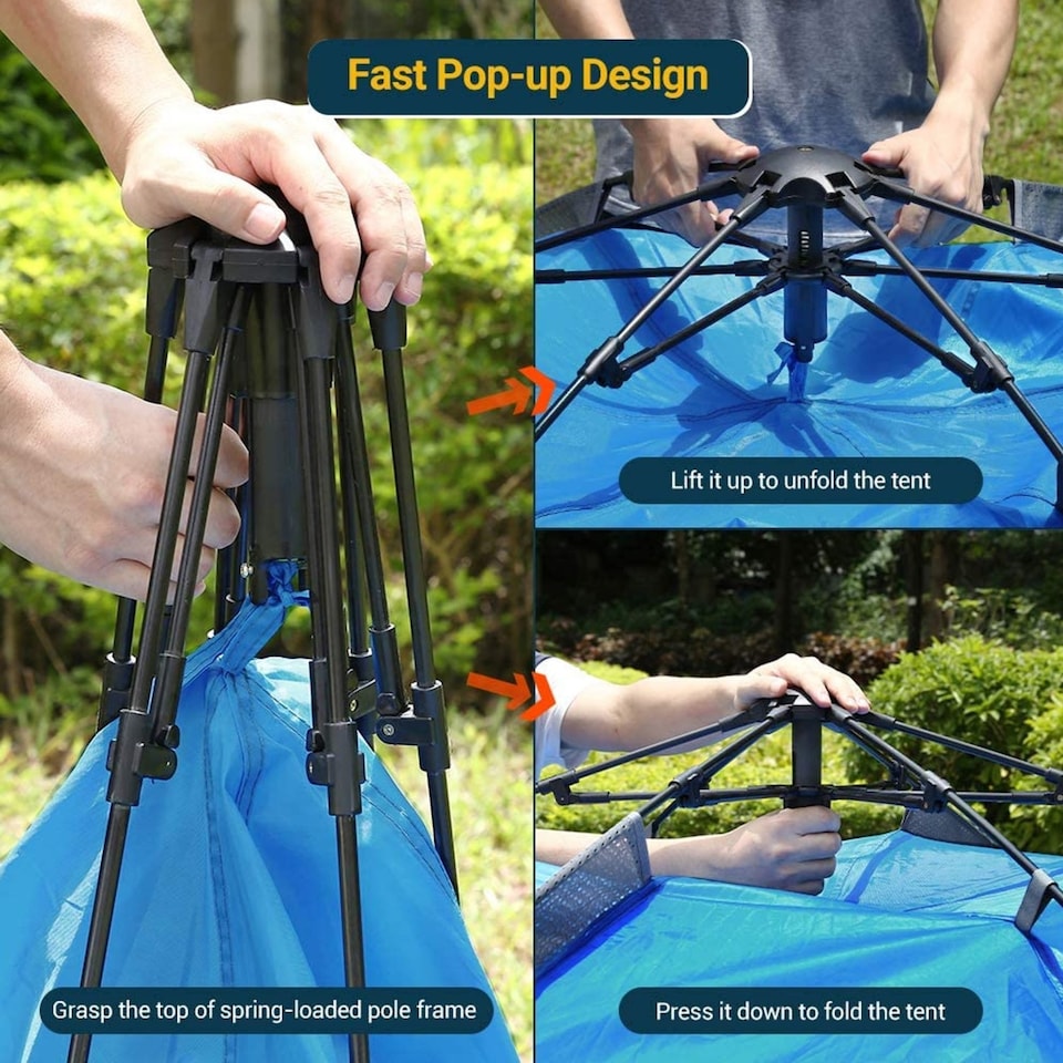 image 1 of Instant 4 Man Pop Up Dome Tent