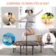 image 2 of HOMCOM Foldable Trampoline w/ Adjust Handle, Max Load 100 KG - Orange