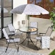 image 2 of OHS 6 Piece Patio Set Outdoor Table Chairs Parasol Garden Furniture