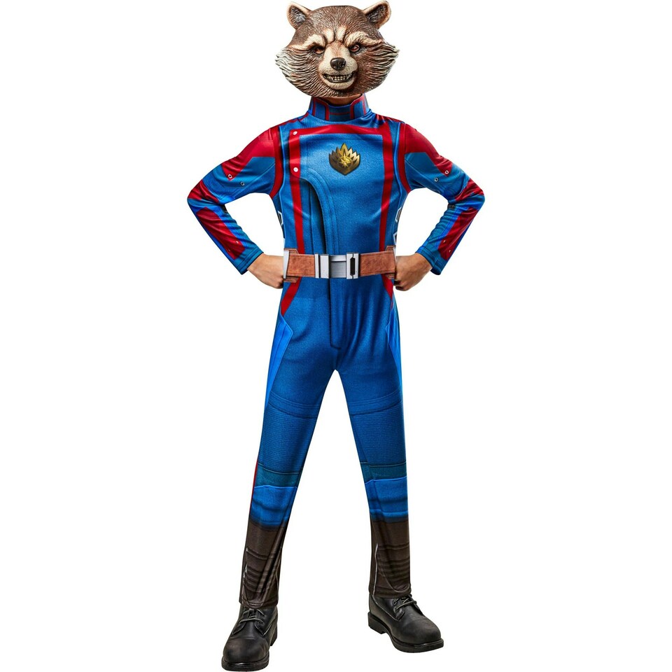 image 1 of Guardians Of The Galaxy Boys Deluxe Rocket Raccoon Costume - Blue/Red - XS XS