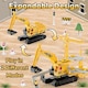 image 2 of Crane Truck Toy Construction Vehicle Toy with Race Track