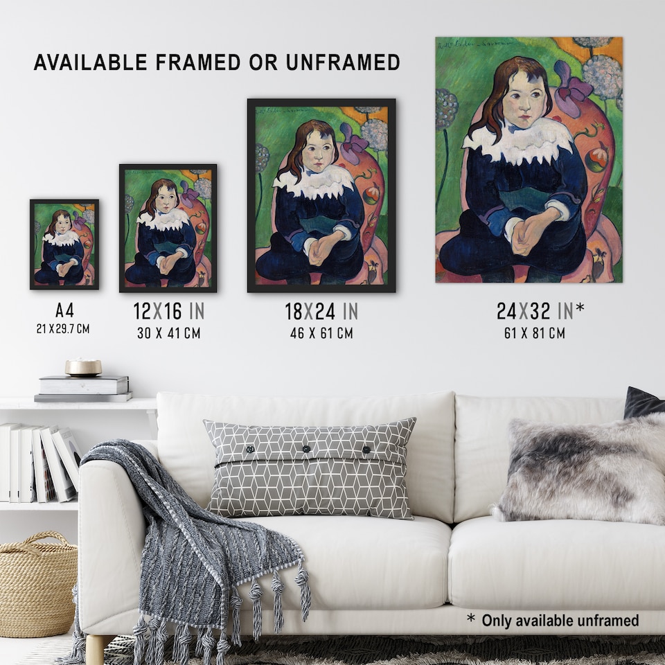 image 1 of Mr Loulou Colourful Portrait Paul Gauguin Huge Wall Art Poster Print 24X32"