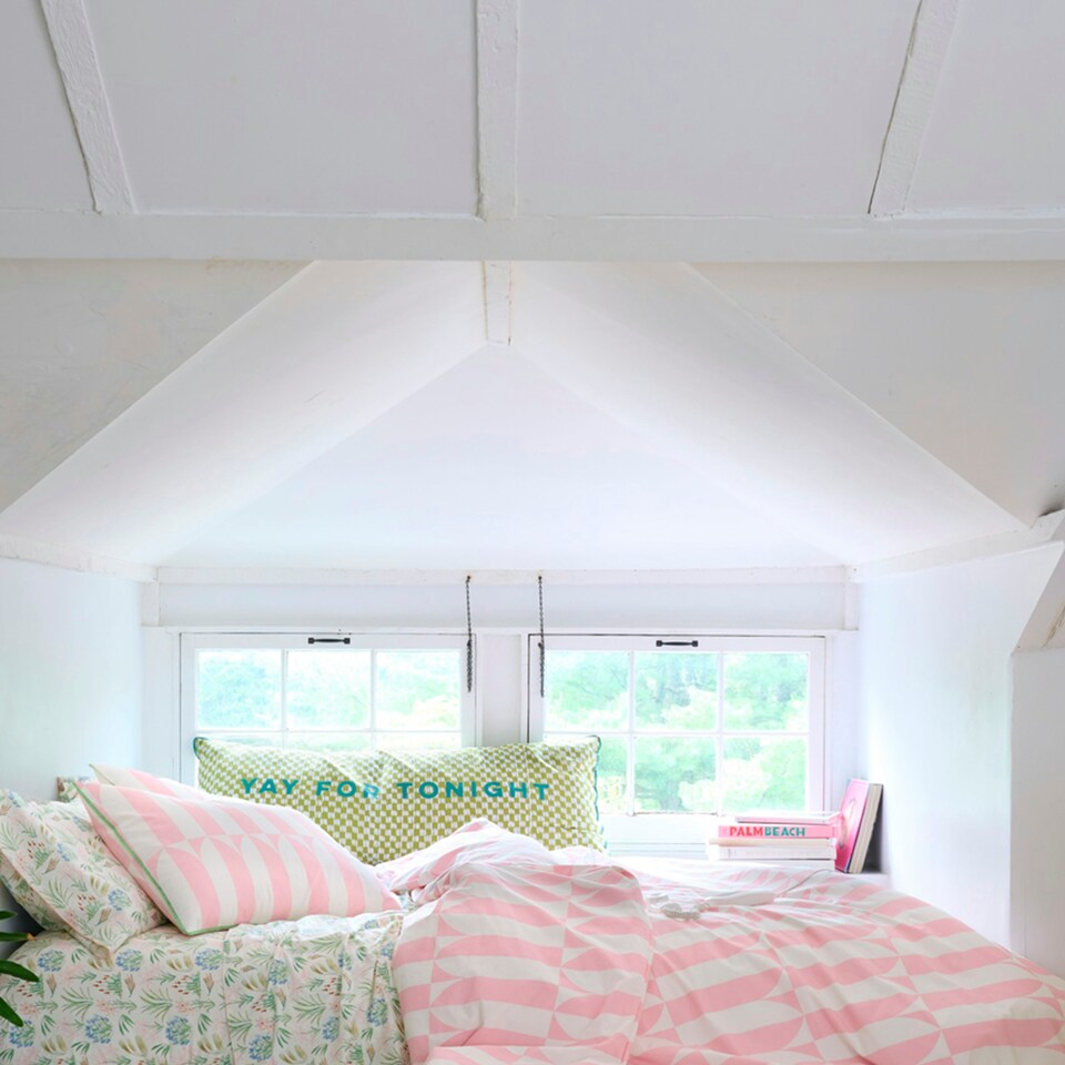 image 1 of Martex Pink Waverly Tile Duvet Cover Set Pink Double Pink | Double