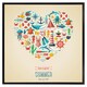 image 2 of Love heart of sealife & nautical items (Picutre Frame) Brown | Oak | L